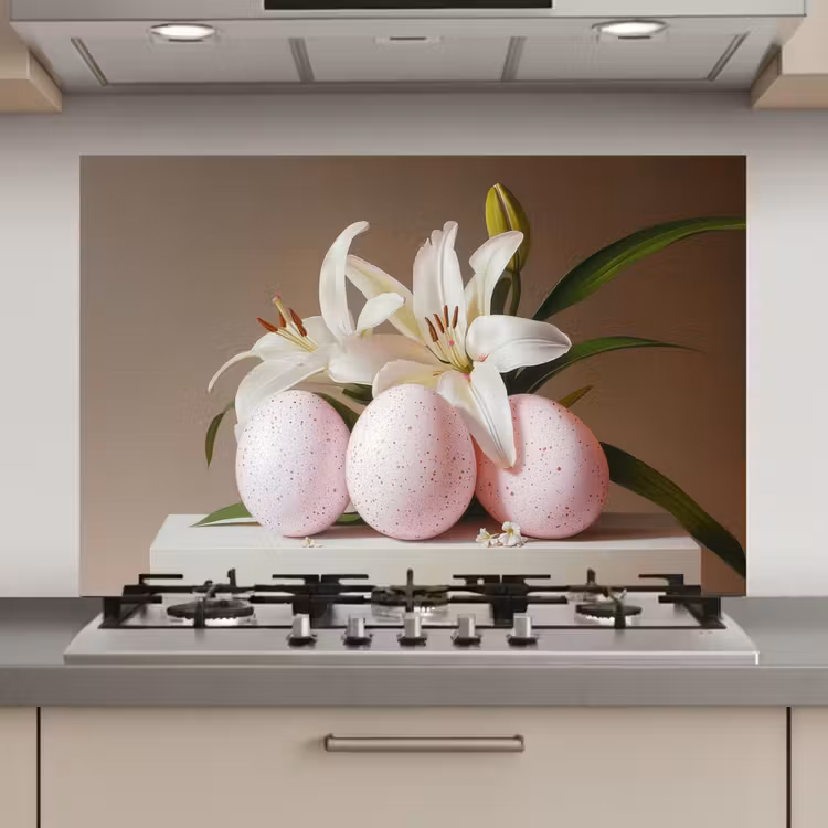Lelies - Eieren - Pasen keuken achterwand spatscherm klein -3d_website
