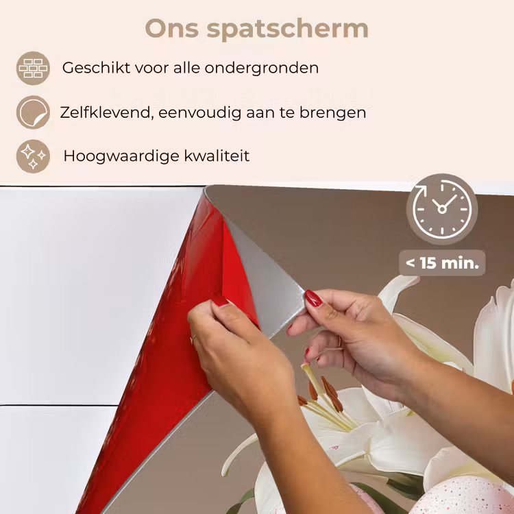Lelies - Eieren - Pasen keuken achterwand spatscherm klein -spatscherm_NL