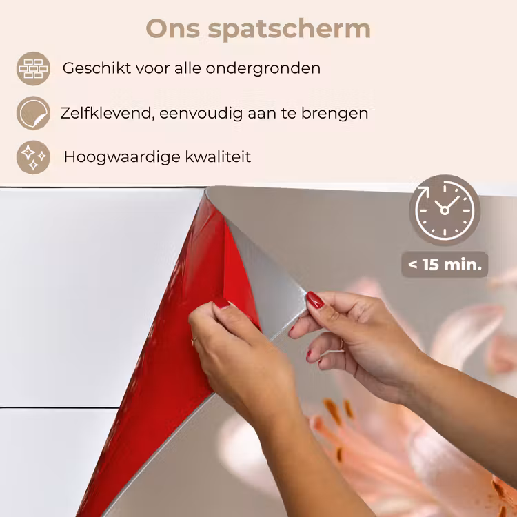 Lelies - Meeldraden - Roze - Wazig keuken achterwand spatscherm klein -spatscherm_NL