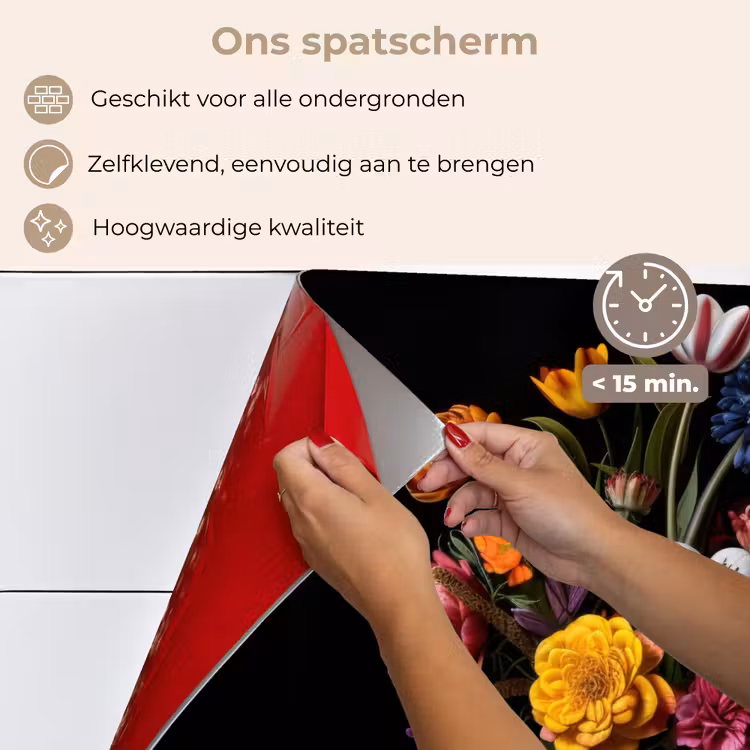 Lente - Bloemen - Klassiek - Vaas keuken achterwand spatscherm klein -spatscherm_NL
