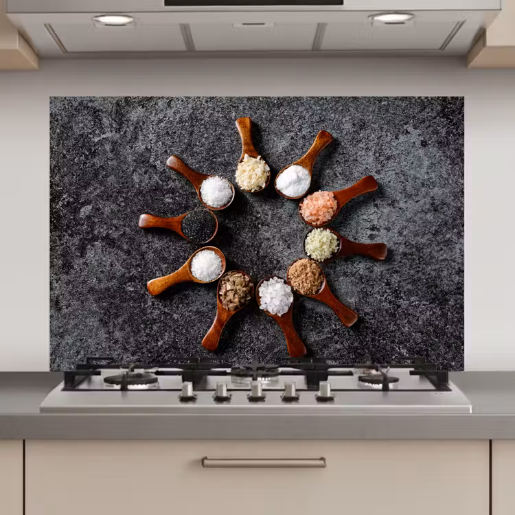 Lepel - Kruiden - Specerijen - Keuken - Industrieel keuken achterwand spatscherm klein -3d_website