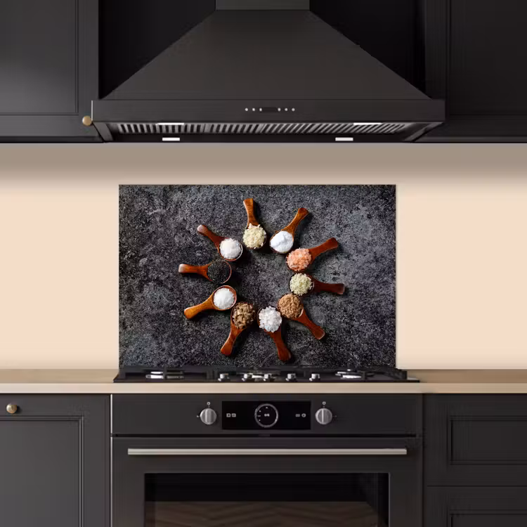 Lepel - Kruiden - Specerijen - Keuken - Industrieel keuken achterwand spatscherm klein -sfeer1