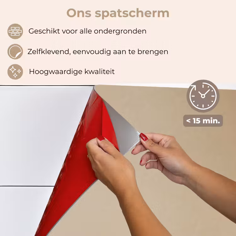Lepel - Rijst - Hout - Beige keuken achterwand spatscherm klein -spatscherm_NL