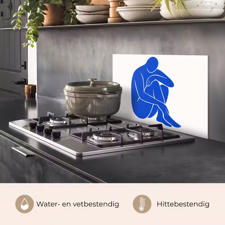 Lichaam - Abstract - Blauw keuken achterwand spatscherm klein -usp_NL