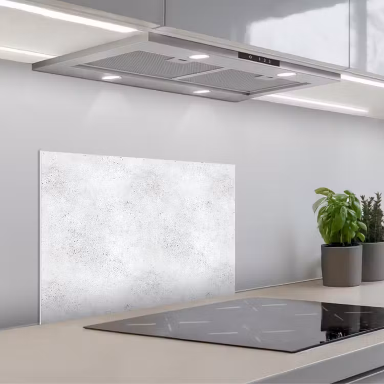 Lichtgrijs - Betonstructuur - Subtiel keuken achterwand spatscherm klein 900 -3d_schuin