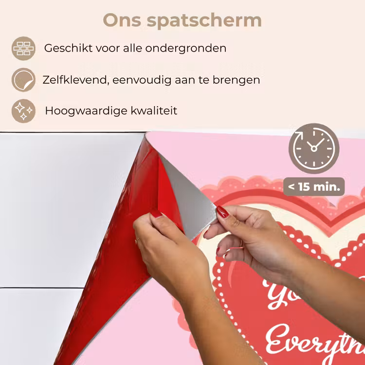 Liefde - Hart - Valentijn keuken achterwand spatscherm klein -spatscherm_NL