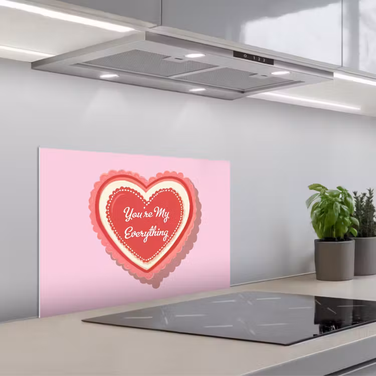 Liefde - Hart - Valentijn keuken achterwand spatscherm klein -3d_schuin