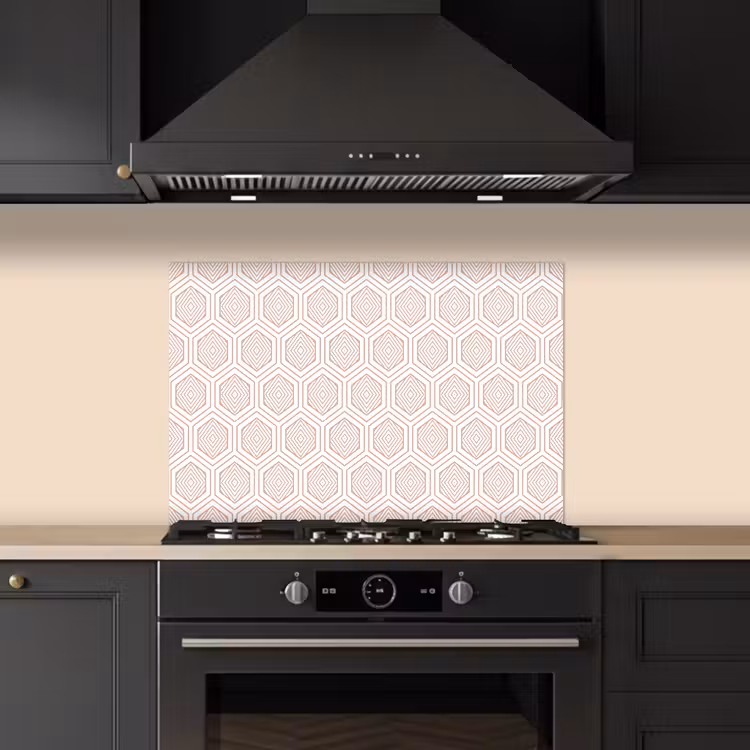 Lijnen - Patroon - Symmetrisch keuken achterwand spatscherm klein 900 -sfeer1