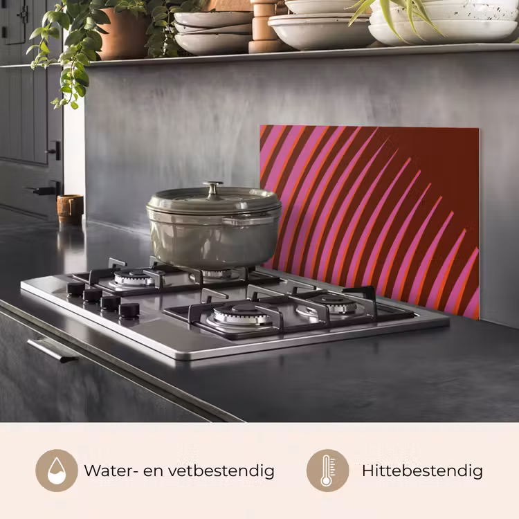 Lijnen - Rood - Beweging keuken achterwand spatscherm klein -usp_NL