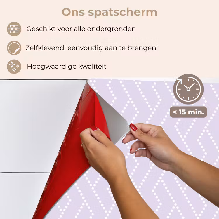 Lila - Stippen - Wit - Patroon keuken achterwand spatscherm klein 900 -spatscherm_NL