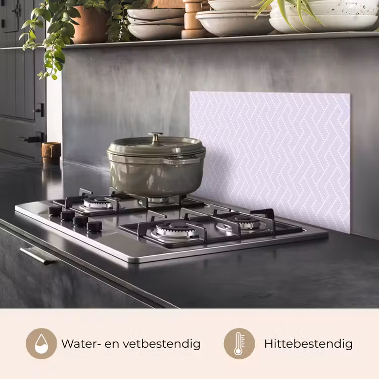Lila - Stippen - Wit - Patroon keuken achterwand spatscherm klein 900 -usp_NL