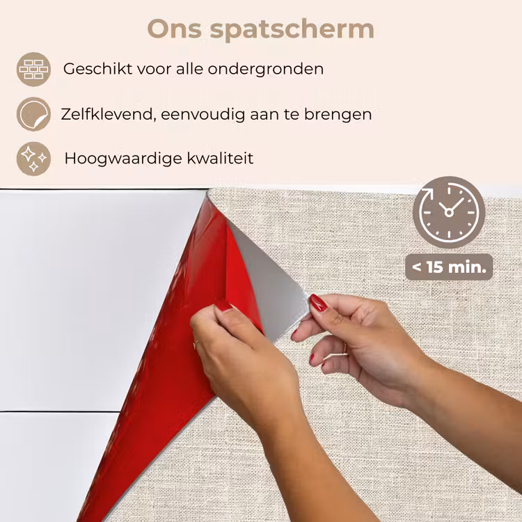 Linnen - Textuur - Beige keuken achterwand spatscherm klein 900 -spatscherm_NL