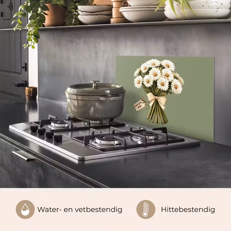 Lint - Boeket - Groen - Quote keuken achterwand spatscherm klein -usp_NL