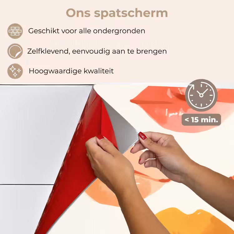 Lippen - Kleurrijk - Glanzend keuken achterwand spatscherm klein -spatscherm_NL