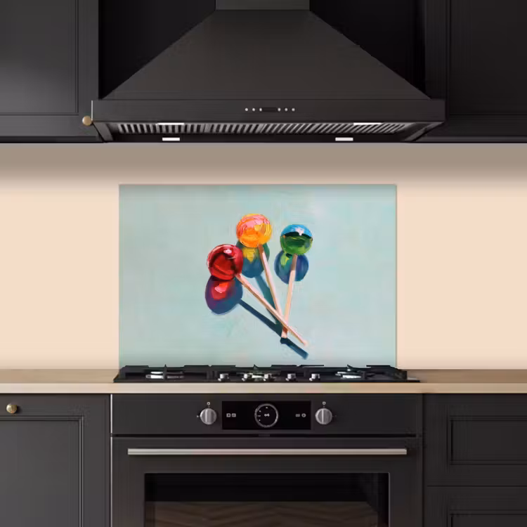 Lollys - Schaduw - Drie - Blauw keuken achterwand spatscherm klein -sfeer1