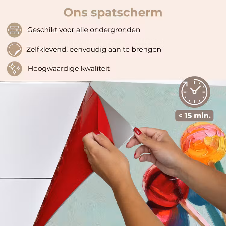 Lollys - Schaduw - Drie - Blauw keuken achterwand spatscherm klein -spatscherm_NL