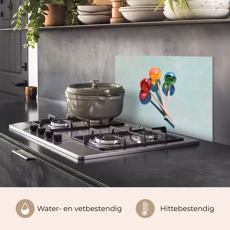 Lollys - Schaduw - Drie - Blauw keuken achterwand spatscherm klein -usp_NL