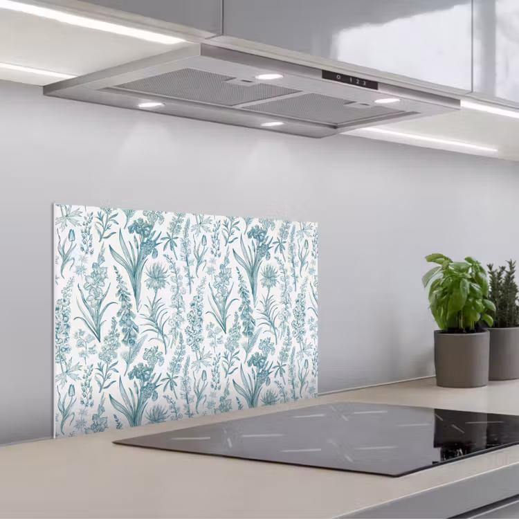 Lovely - Garden - Emerald keuken achterwand spatscherm klein 900 -3d_schuin