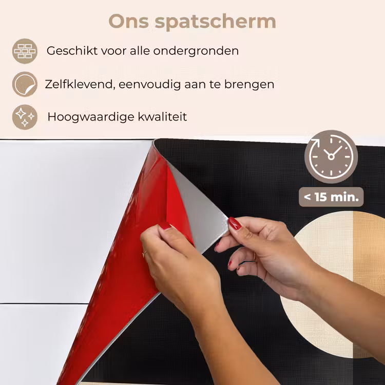 Maan - Cirkel - Goud keuken achterwand spatscherm klein -spatscherm_NL