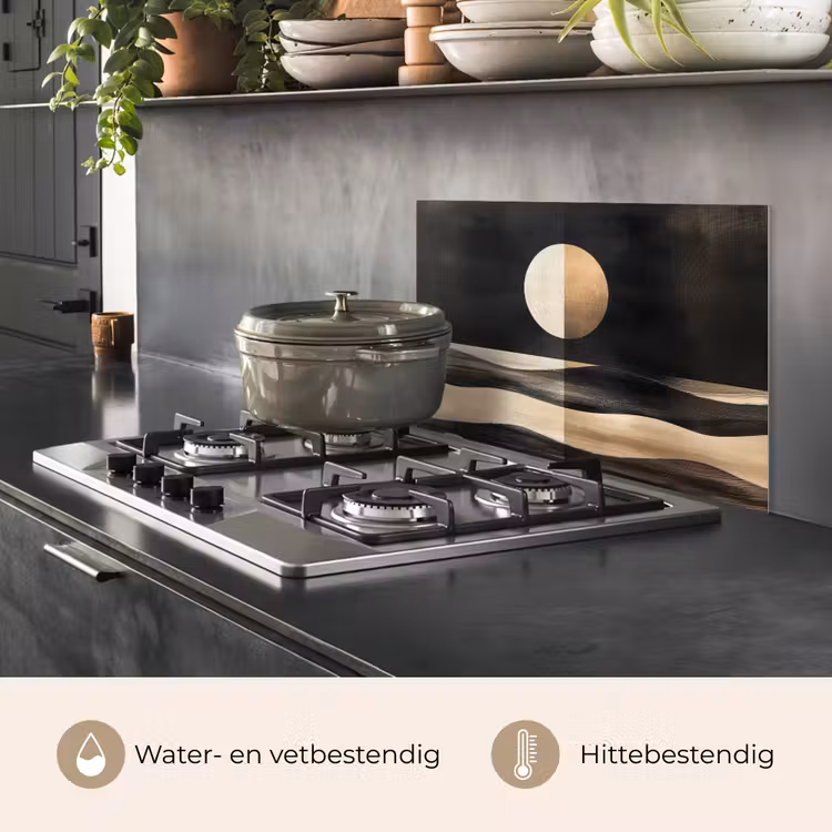 Maan - Cirkel - Goud keuken achterwand spatscherm klein -usp_NL