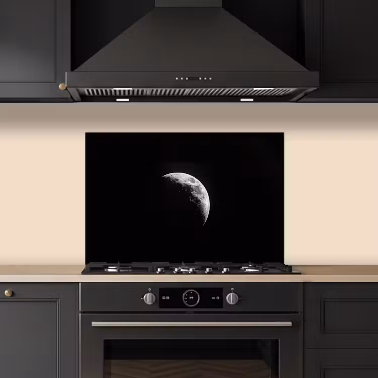 Maan - Hemel - Zwart - Schaduw keuken achterwand spatscherm klein -sfeer1