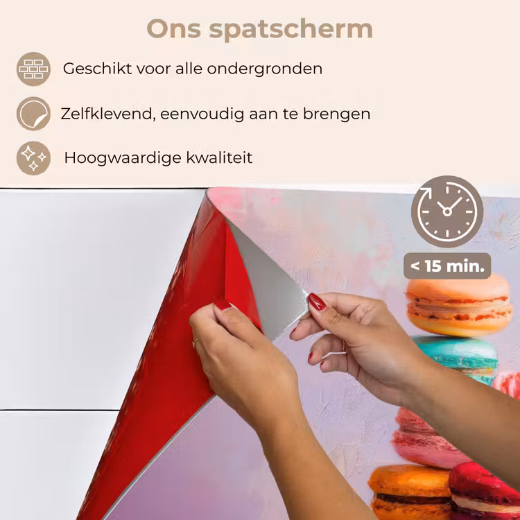 Macarons - Schaal - Pastel - Kleurrijk keuken achterwand spatscherm klein -spatscherm_NL