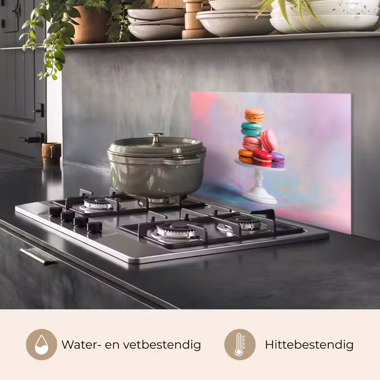 Macarons - Schaal - Pastel - Kleurrijk keuken achterwand spatscherm klein -usp_NL