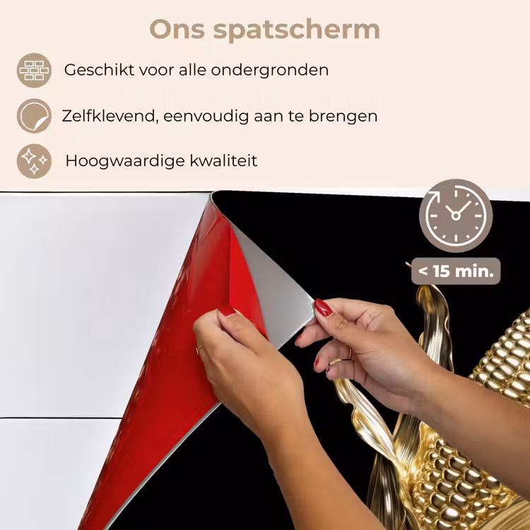 Mais - Eten - Goud - Zwart keuken achterwand spatscherm klein -spatscherm_NL
