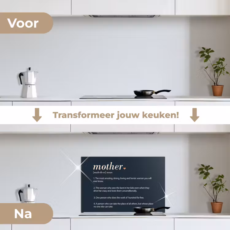 Mama definitie - Mother - Quotes - Spreuken keuken achterwand spatscherm klein -voor_na_NL