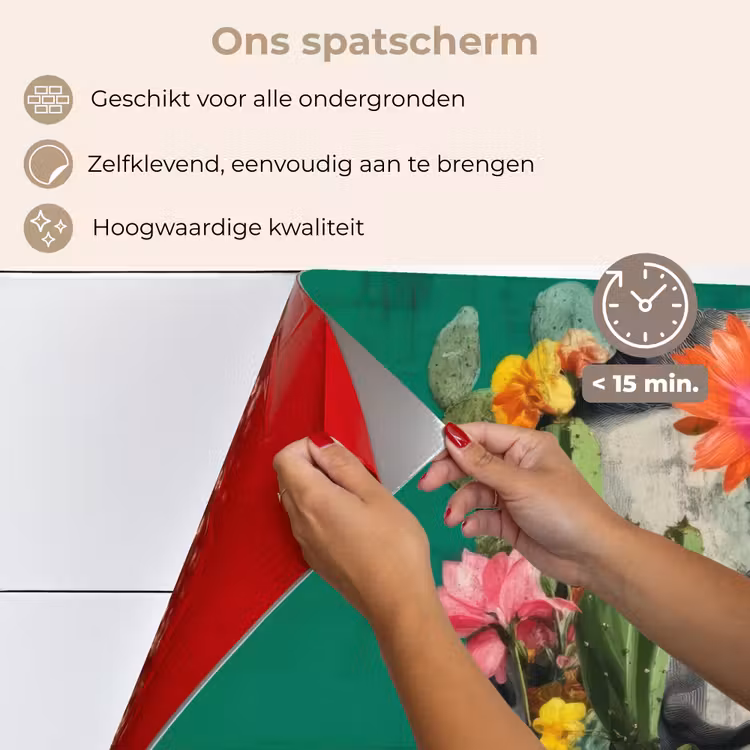 Man - Planten - Groen keuken achterwand spatscherm klein -spatscherm_NL