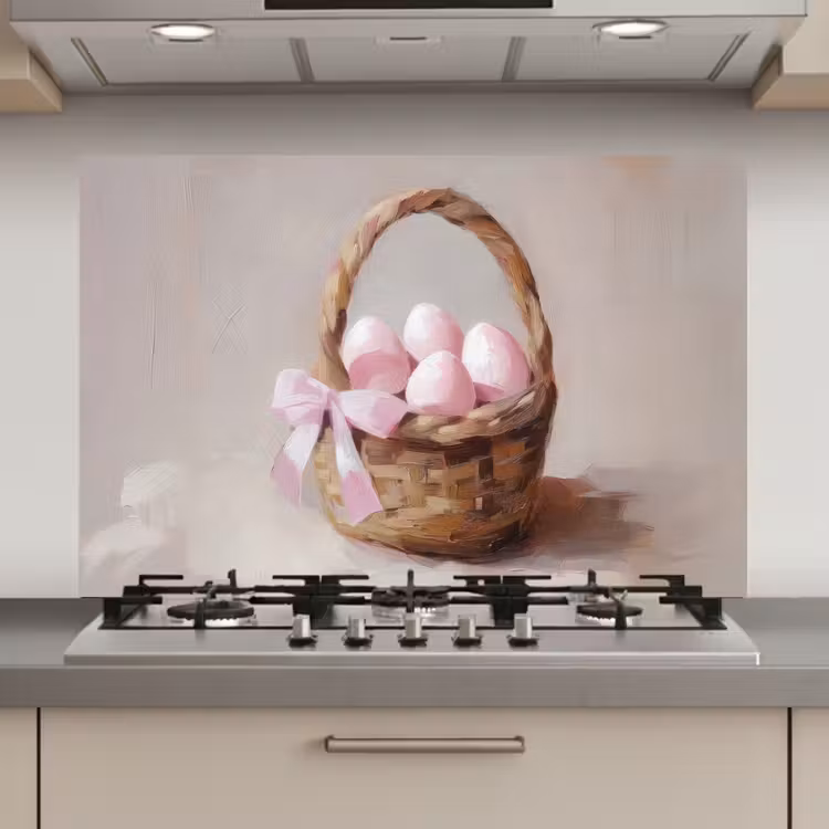 Mand - Eieren - Roze keuken achterwand spatscherm klein -3d_website