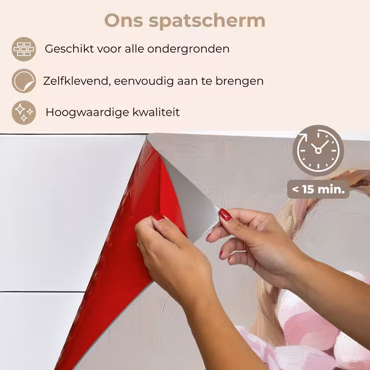 Mand - Eieren - Roze keuken achterwand spatscherm klein -spatscherm_NL