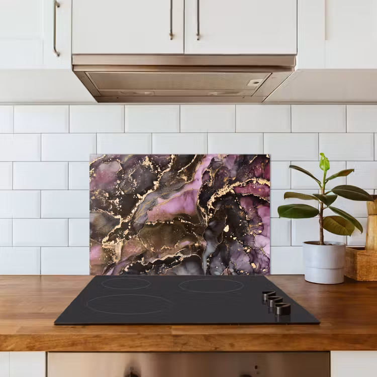 Marmer - Gold - Steen - Abstract keuken achterwand spatscherm klein -sfeer2