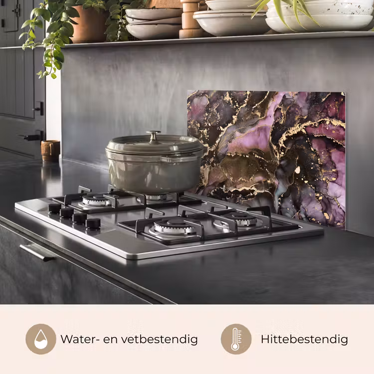 Marmer - Gold - Steen - Abstract keuken achterwand spatscherm klein -usp_NL