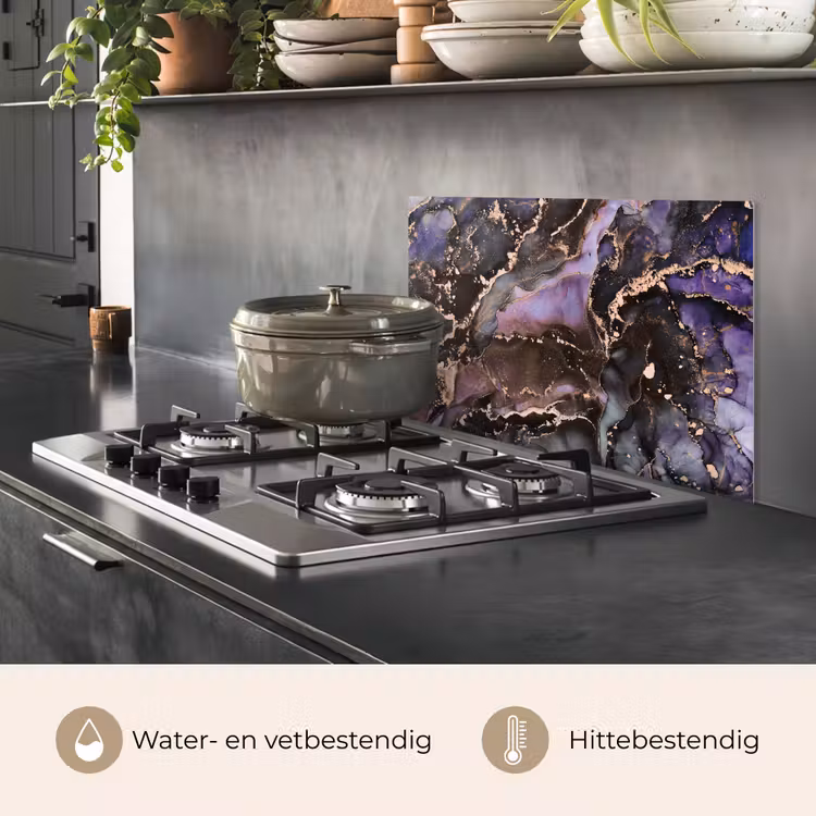 Marmer - Goud - Roze keuken achterwand spatscherm klein -usp_NL