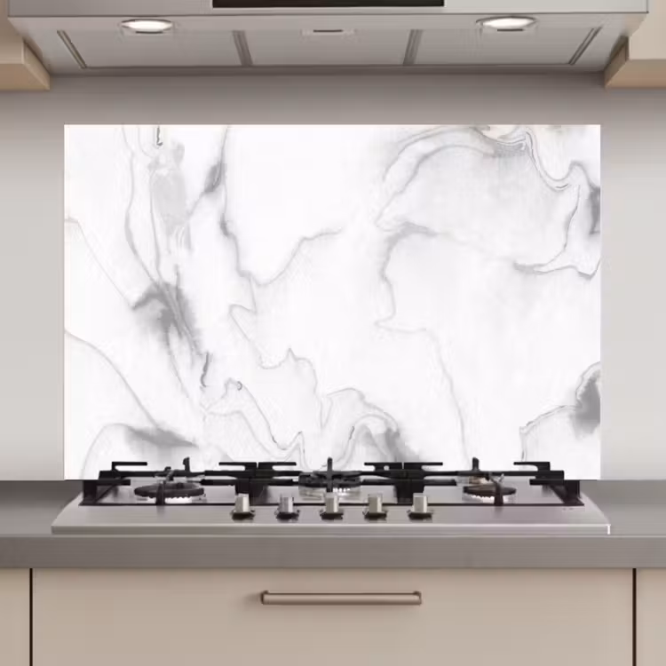 Marmer - Grijs - Wit - Abstract - Marmerlook keuken achterwand spatscherm klein -3d_website