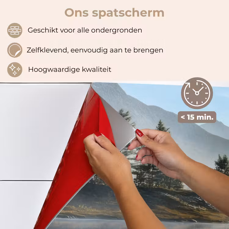 Meer - Mist - Bergen - Landschap keuken achterwand spatscherm klein -spatscherm_NL