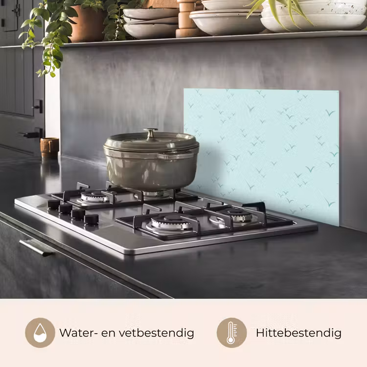 Meeuwen - Mint - Patroon keuken achterwand spatscherm klein 900 -usp_NL