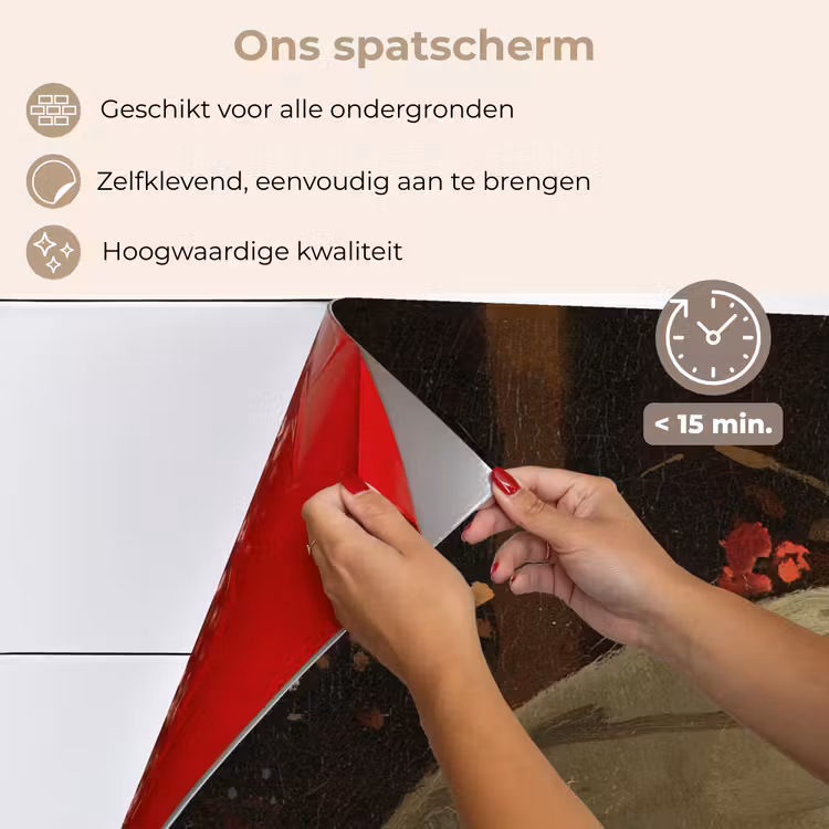 Meisje in witte kimono - Schilderij van George Hendrik Breitner keuken achterwand spatscherm middel -spatscherm_NL