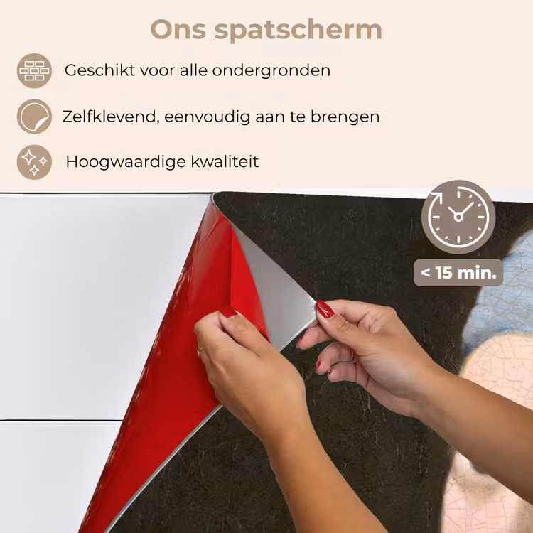 Meisje met de Parel - Schilderij van Johannes Vermeer keuken achterwand spatscherm middel -spatscherm_NL