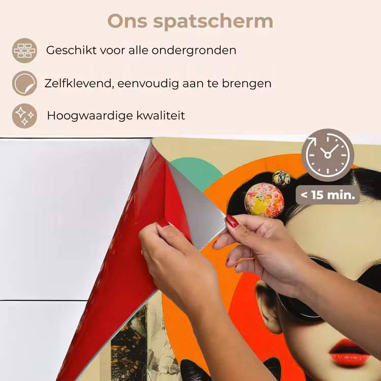 Meisje - Zonnebril - Kat - Retro keuken achterwand spatscherm klein -spatscherm_NL