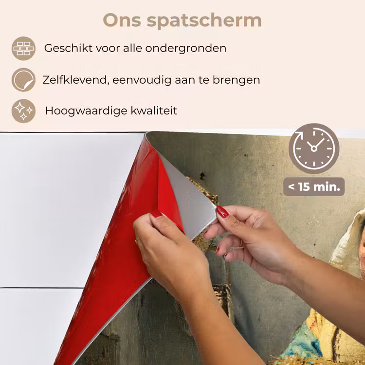 Melkmeisje - Goud - Quotes - Schilderij - Oude meesters keuken achterwand spatscherm klein -spatscherm_NL