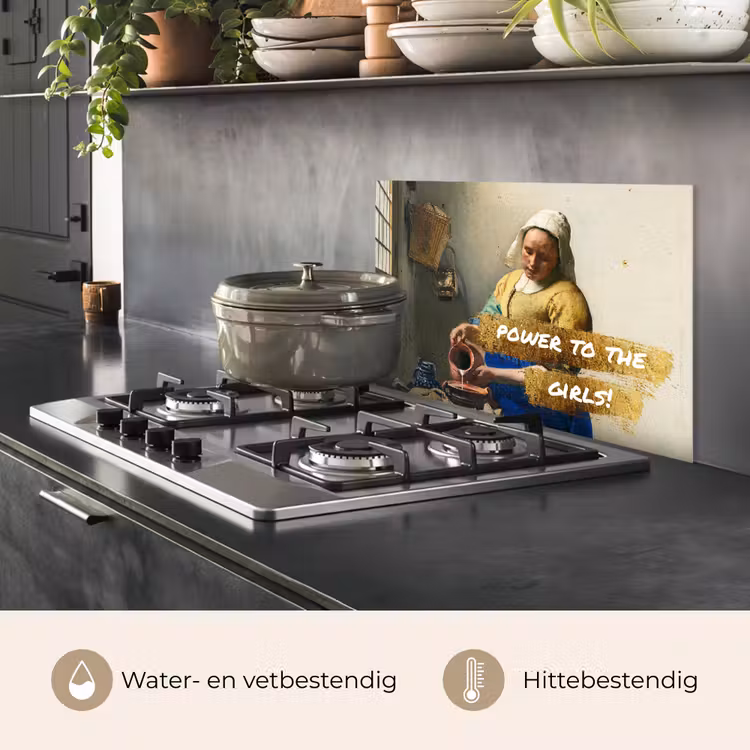 Melkmeisje - Goud - Quotes - Schilderij - Oude meesters keuken achterwand spatscherm klein -usp_NL