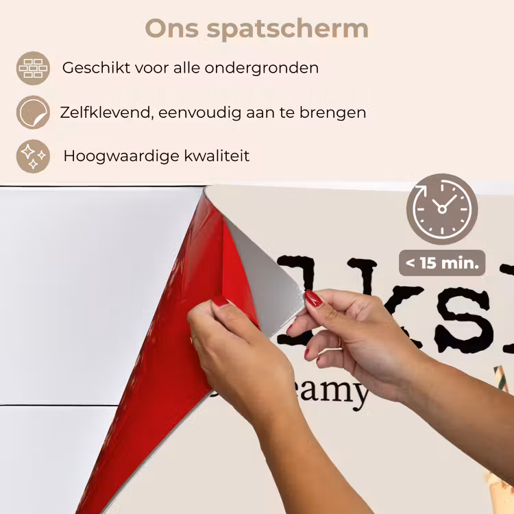 Milkshake - Kers - Rietje keuken achterwand spatscherm klein -spatscherm_NL