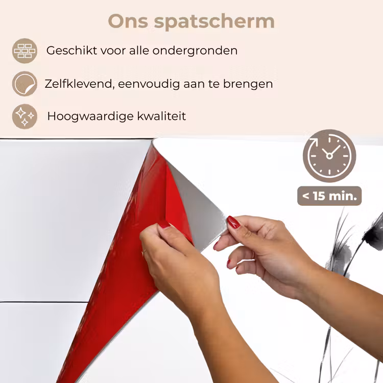 Minimalistisch - Stelen - Wit keuken achterwand spatscherm klein -spatscherm_NL