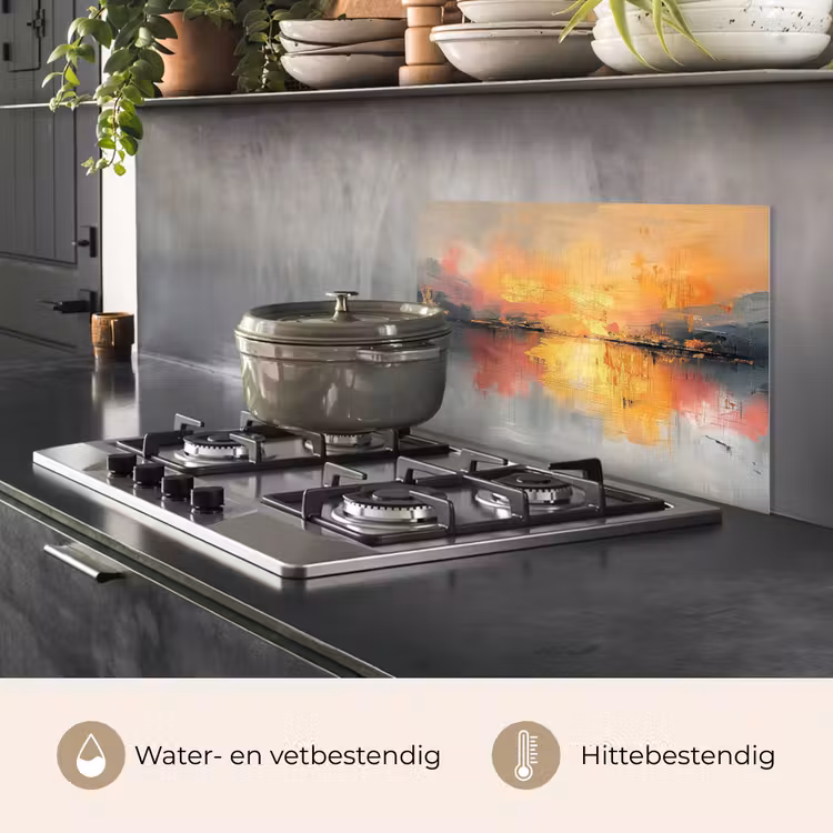 Modern - Abstract - Goud - Roze keuken achterwand spatscherm klein -usp_NL