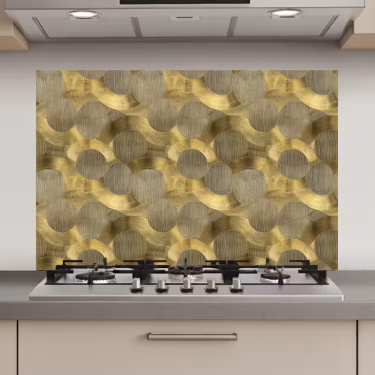 Modern - Geometrisch - Goud keuken achterwand spatscherm klein 900 -3d_website