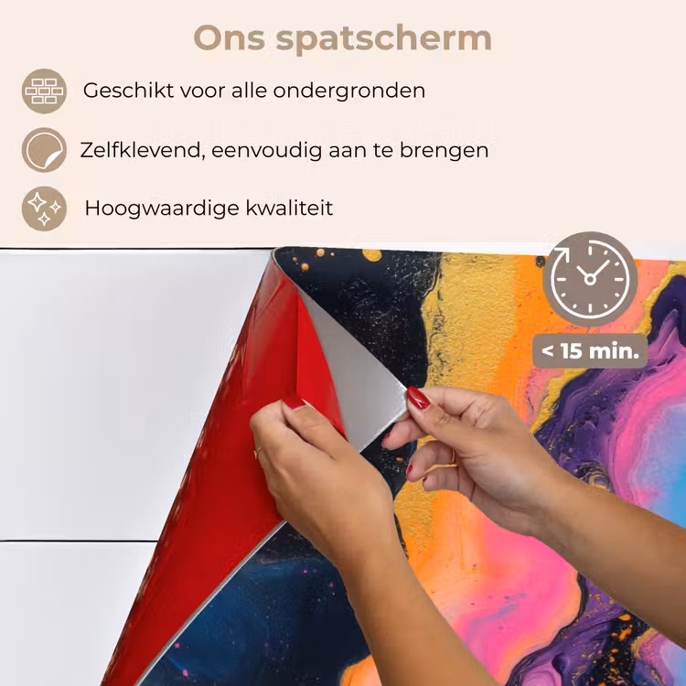 Modern - Marmer - Oranje keuken achterwand spatscherm klein -spatscherm_NL
