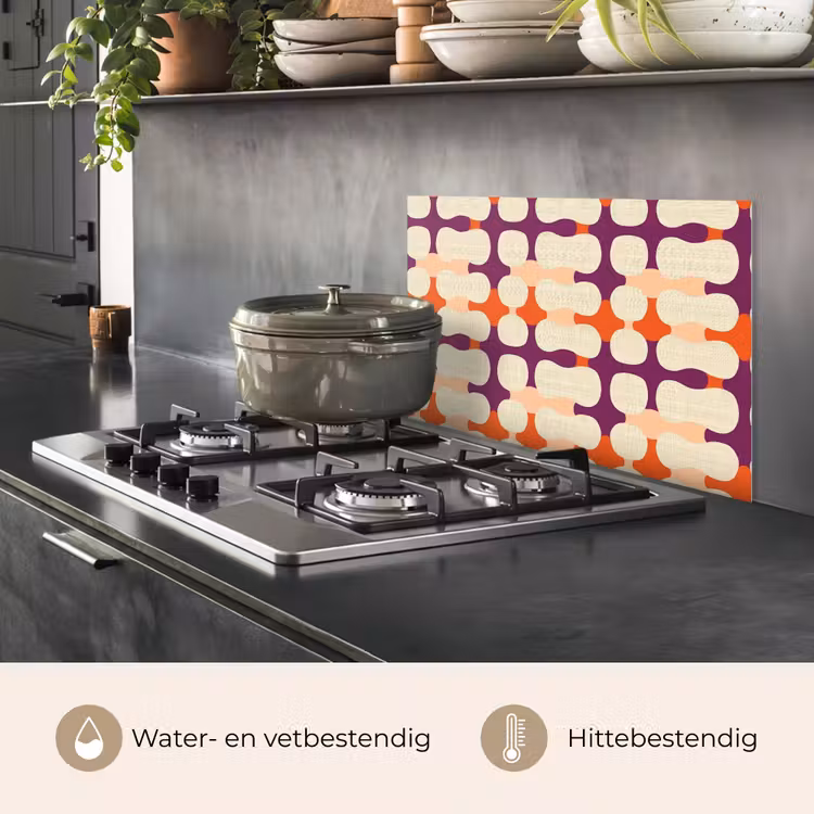 Modern - Patroon - Kleurrijk keuken achterwand spatscherm klein 900 -usp_NL
