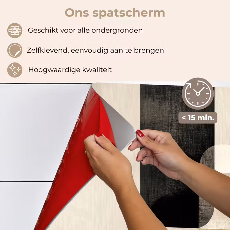 Modern - Vierkant - Vormen keuken achterwand spatscherm klein -spatscherm_NL